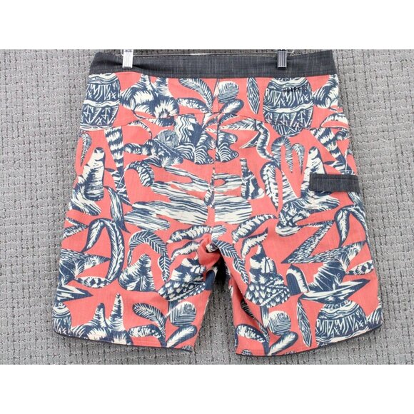 Roark Revival Board Shorts Mens Size 36 Pink Geometric All Over Print Surfing - Picture 2 of 7